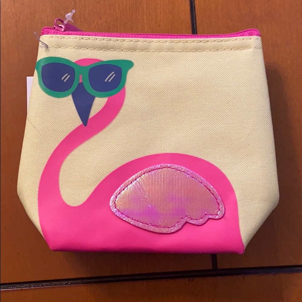 Flamingo zip snack pouch
